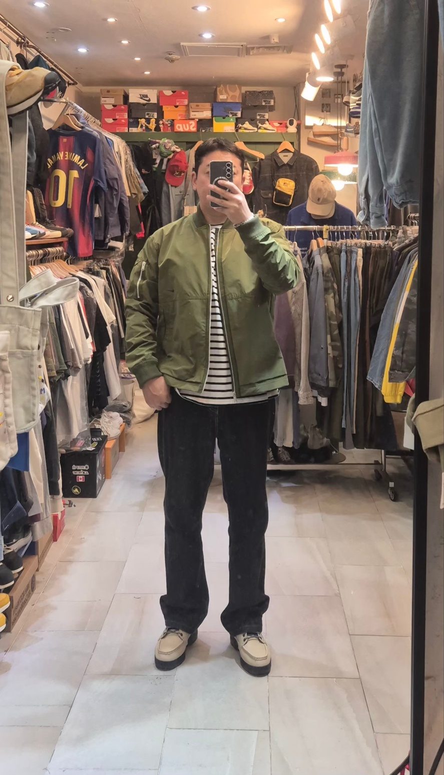 나이키 카키 바시티 봄버 자켓 2