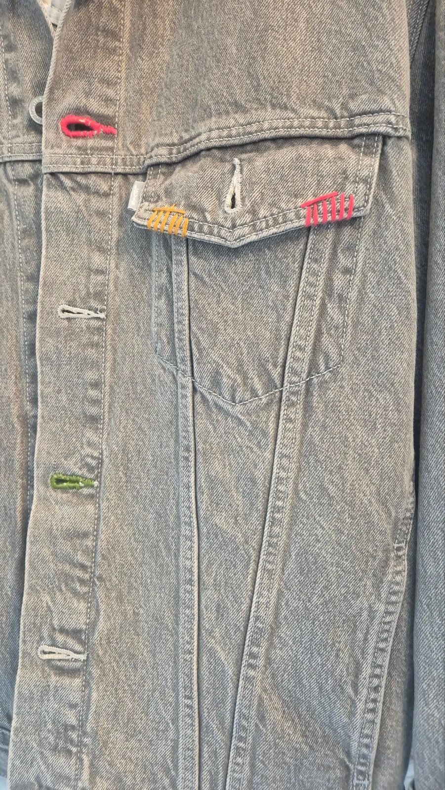 Levi's Silver Tab 커스텀 자수 데님 자켓 4