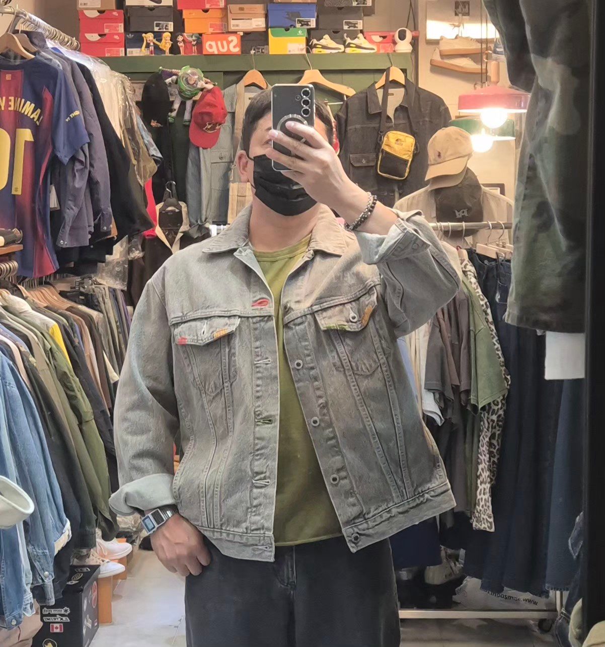 Levi's Silver Tab 커스텀 자수 데님 자켓 7