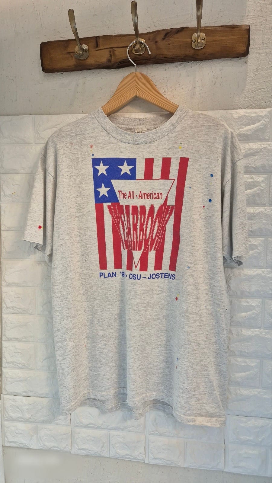 USA 빈티지 페인팅 데미지 티셔츠
